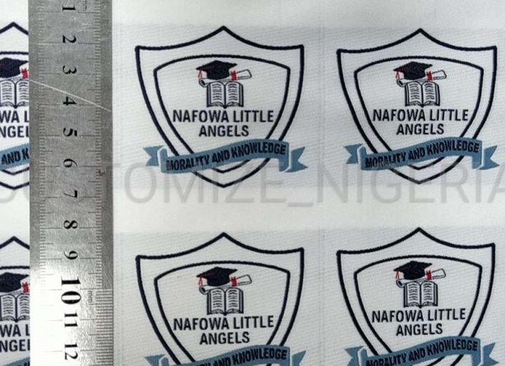 Customized Woven school badge in Nigeria